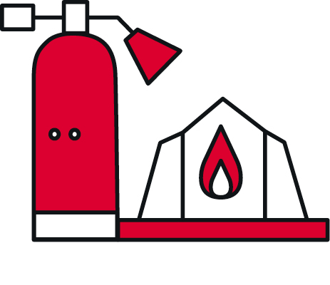 Ein Icon eines Feuerlöschers