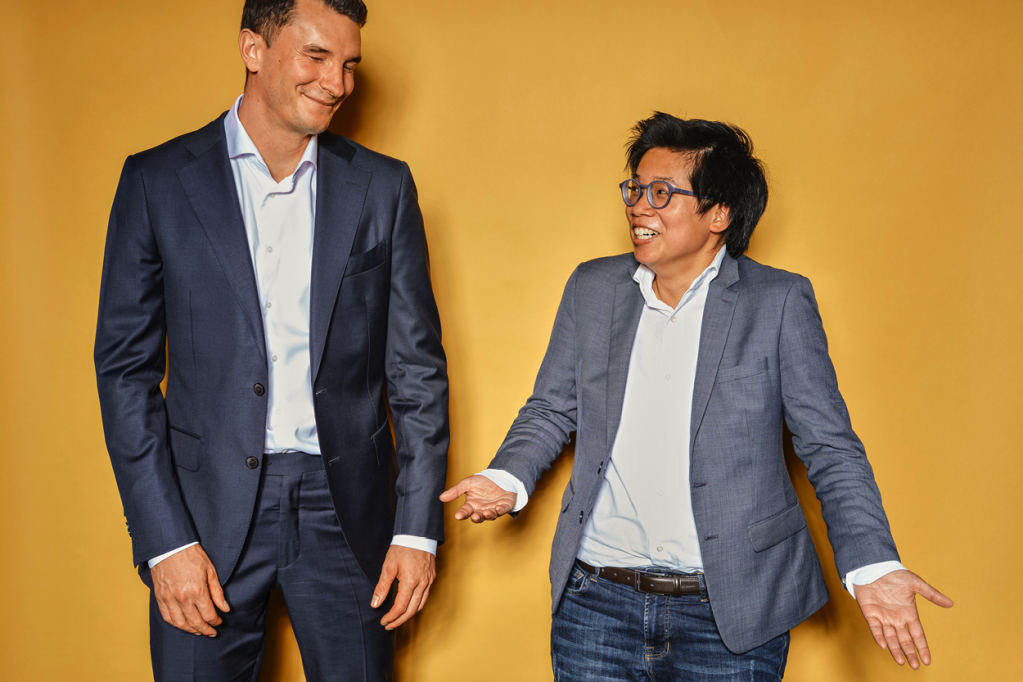 Lang-Nhi Huynh und Johann Kraberger – Kollegen bei der Venture-Capital-Gesellschaft Allianz X